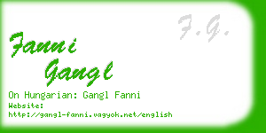 fanni gangl business card